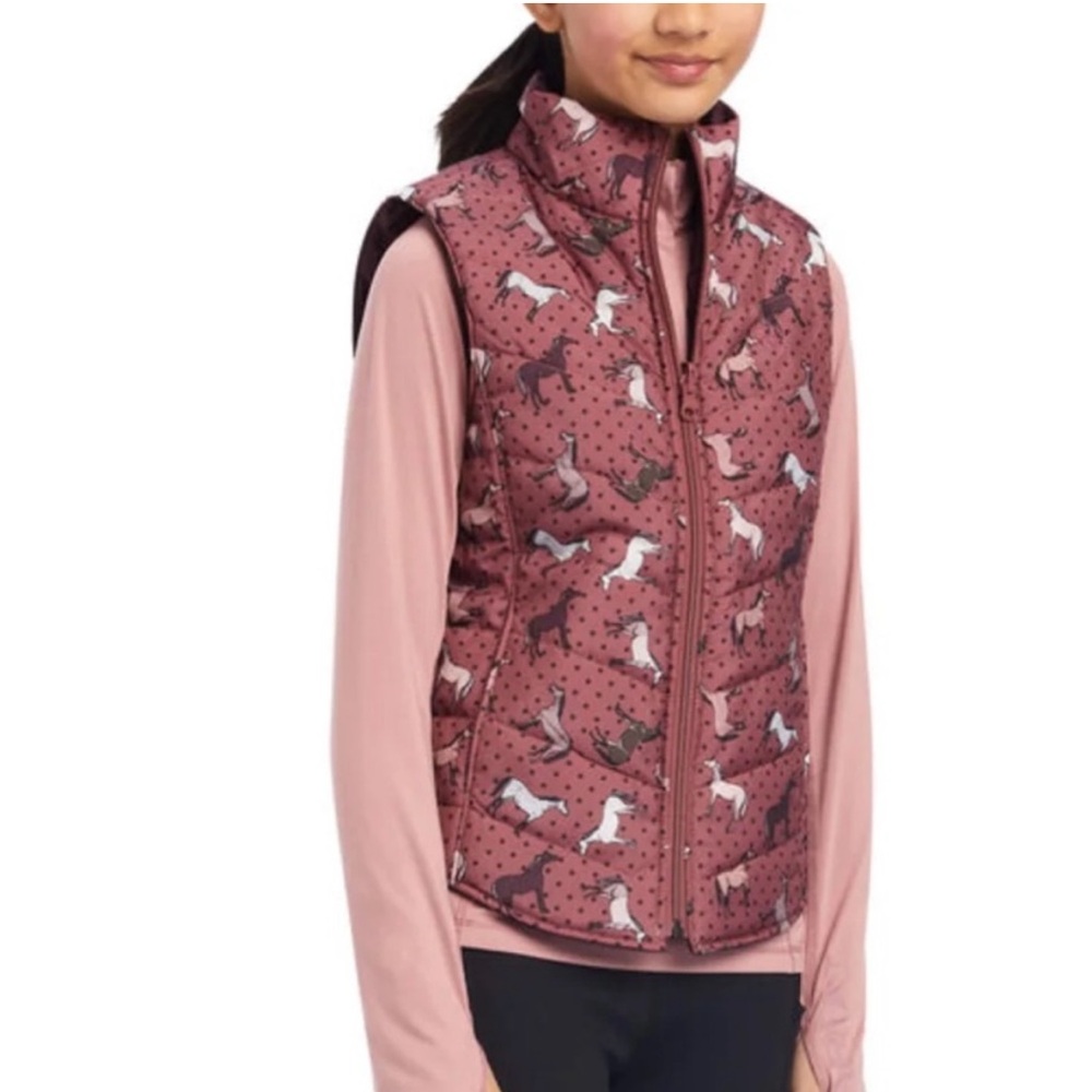 Ariat® Girl's Bella Reversible Insulated Equestrian Wild Ginger Ponies Vest